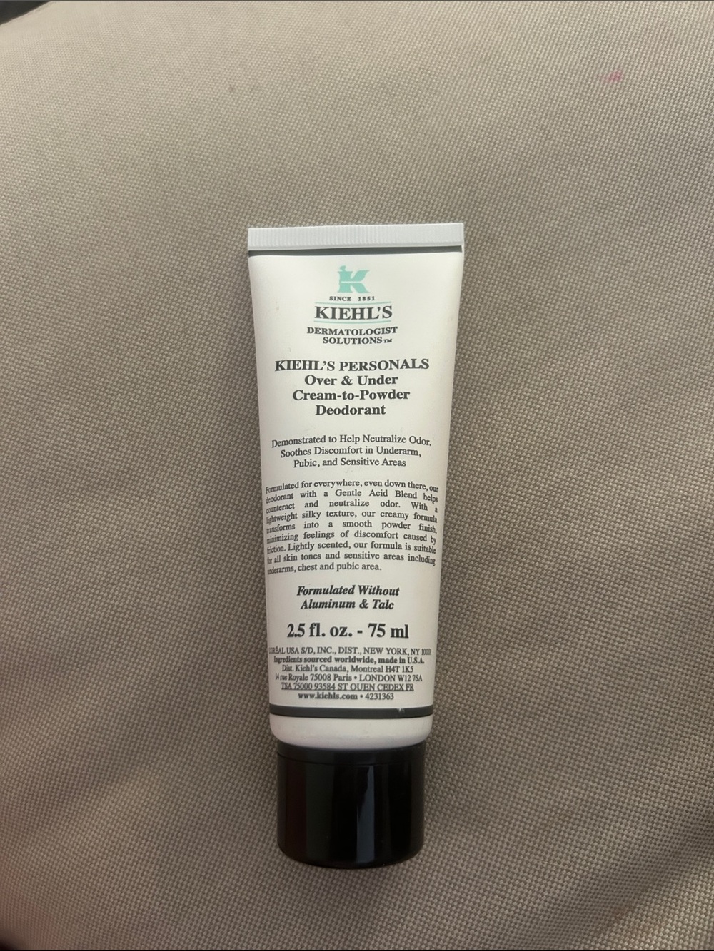 Kiehl's White Tube Cream-to-Powder Deodorant